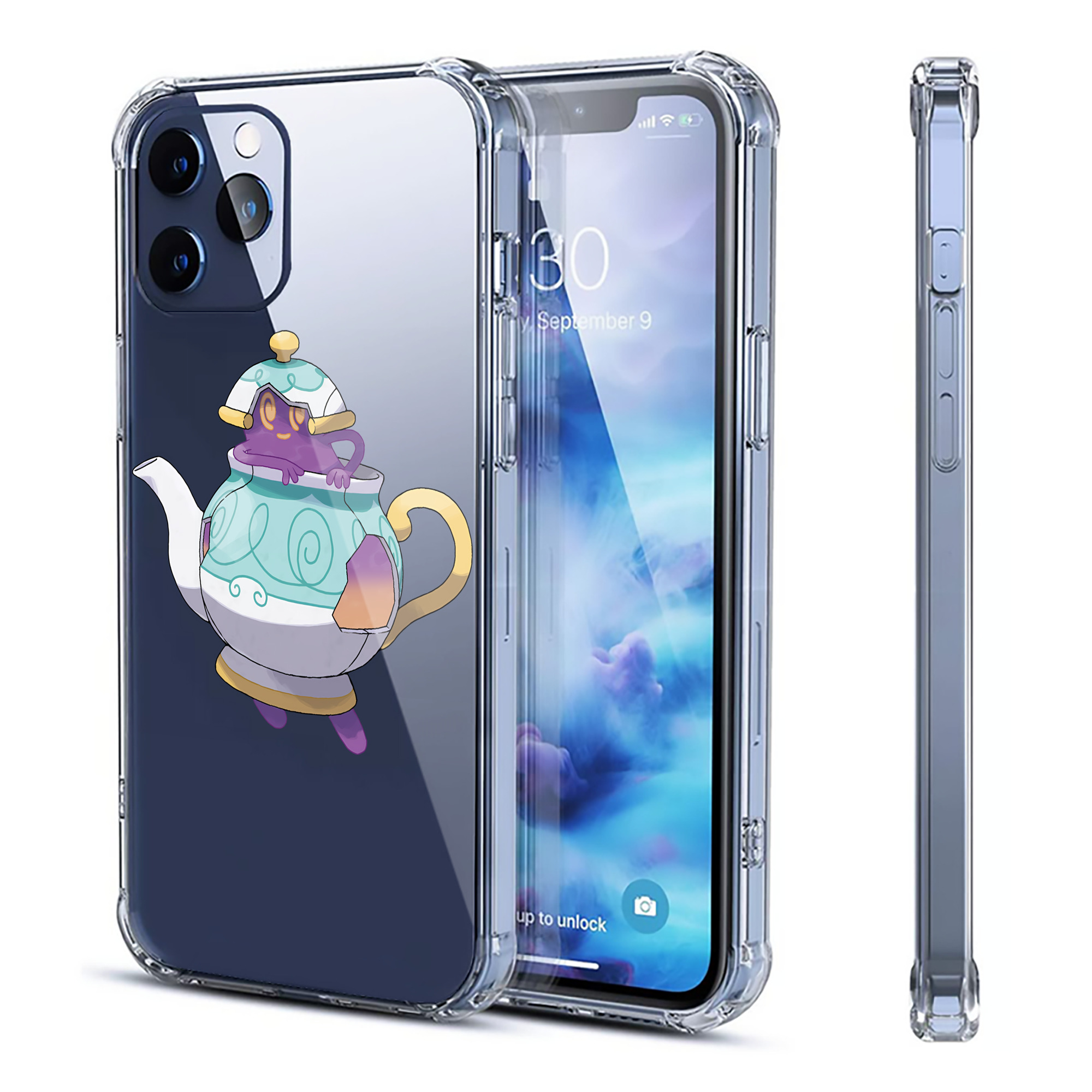 （画像用） ポケットモンスター Pokémon 【iPhone 12シリーズ対応】透明スマホケース（クリアソフトケース）